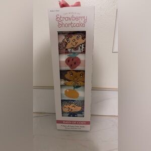 Woman’s strawberry shortcake cozy crew socks